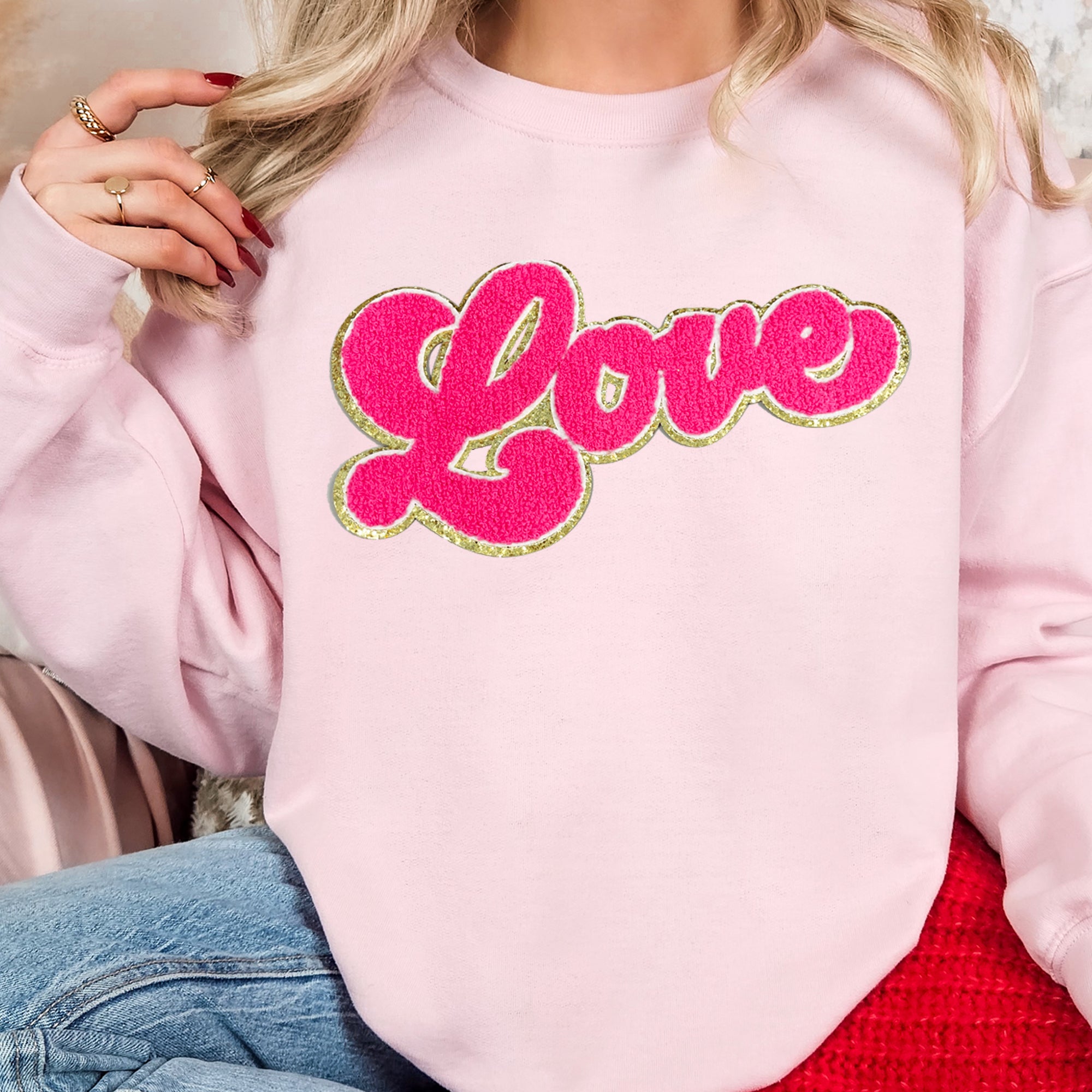 Love Chenille Patch - Bright Pink – RCS Blanks, LLC