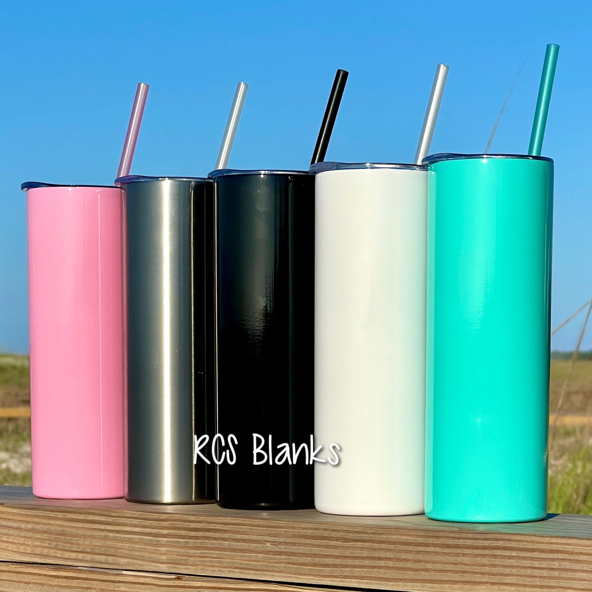 Sublimation Steel Skinny Tumbler With Straw 20 oz