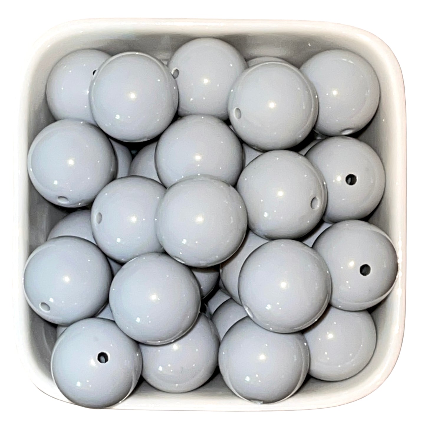 Grey 16mm Acrylic Beads - 10 pk.