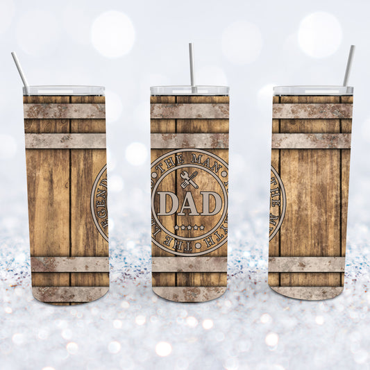 Dad Whiskey Barrel Tumbler