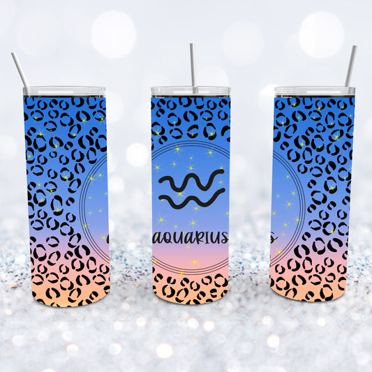 Aquarius  Leopard Tumbler