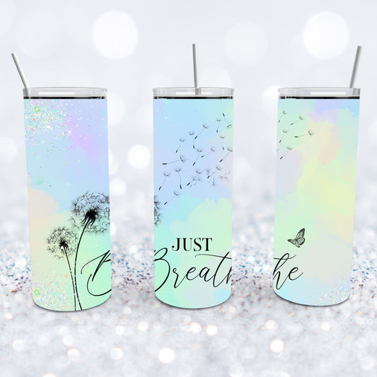 Just Breathe Dandelion Tumbler