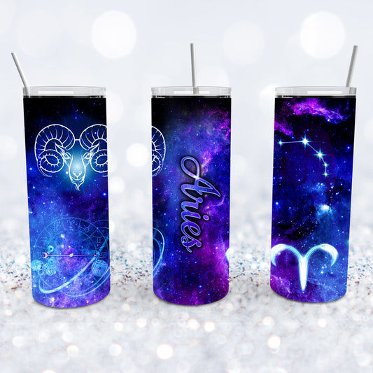 Aries Starry Night Tumbler