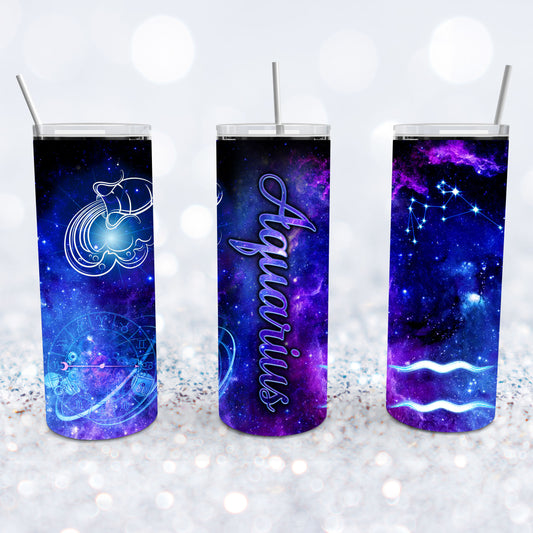 Aquarius Starry Night Tumbler