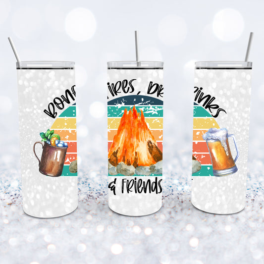 Bonfires, Drinks And Friends Tumbler