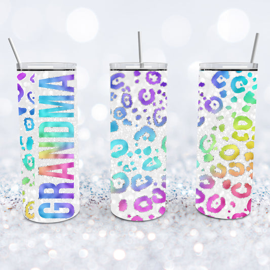 Grandma Leopard Foil Tumbler