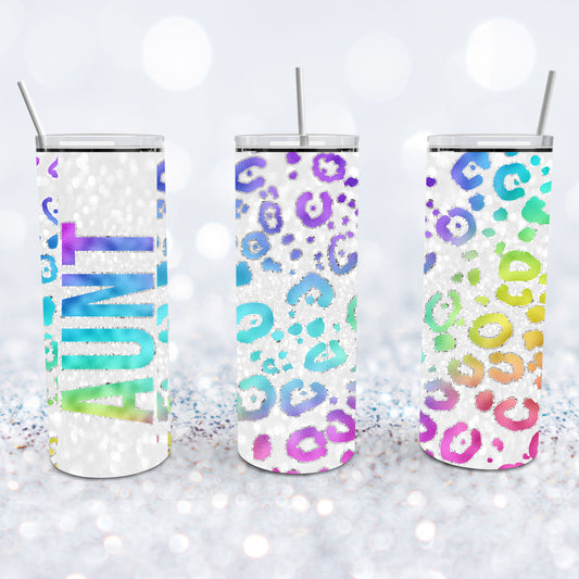 Aunt Leopard Foil Tumbler