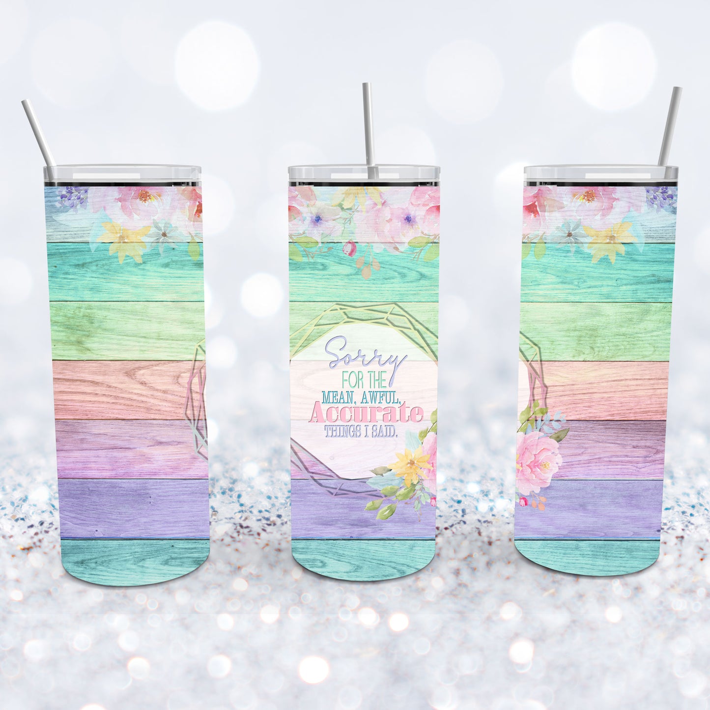 Pastel Sorry Frame Tumbler