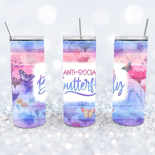 Anti-Social Butterfly Tumbler