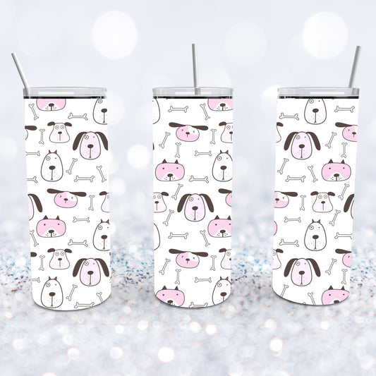 Whimsical Dogs With Bones Tumbler