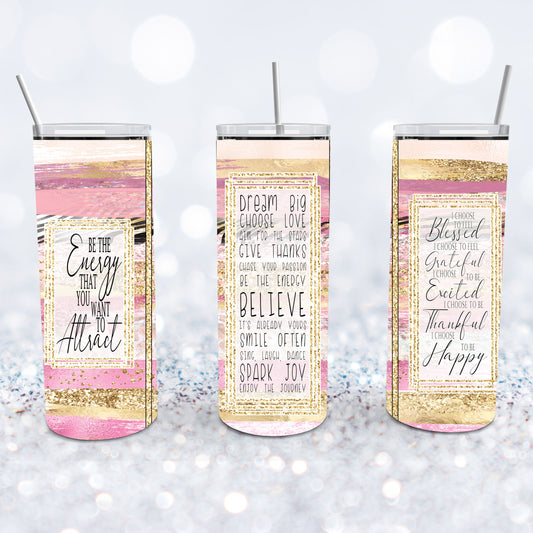 Inspirational New Years Resolution Tumbler