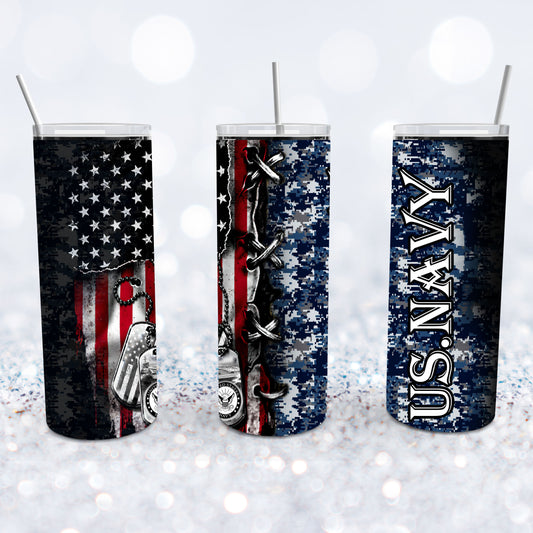 US Navy Flag Tumbler