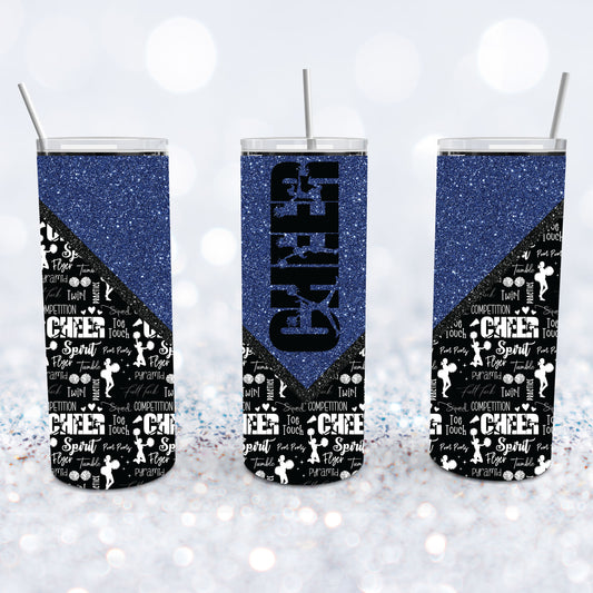 Cheer - Navy Blue Tumbler