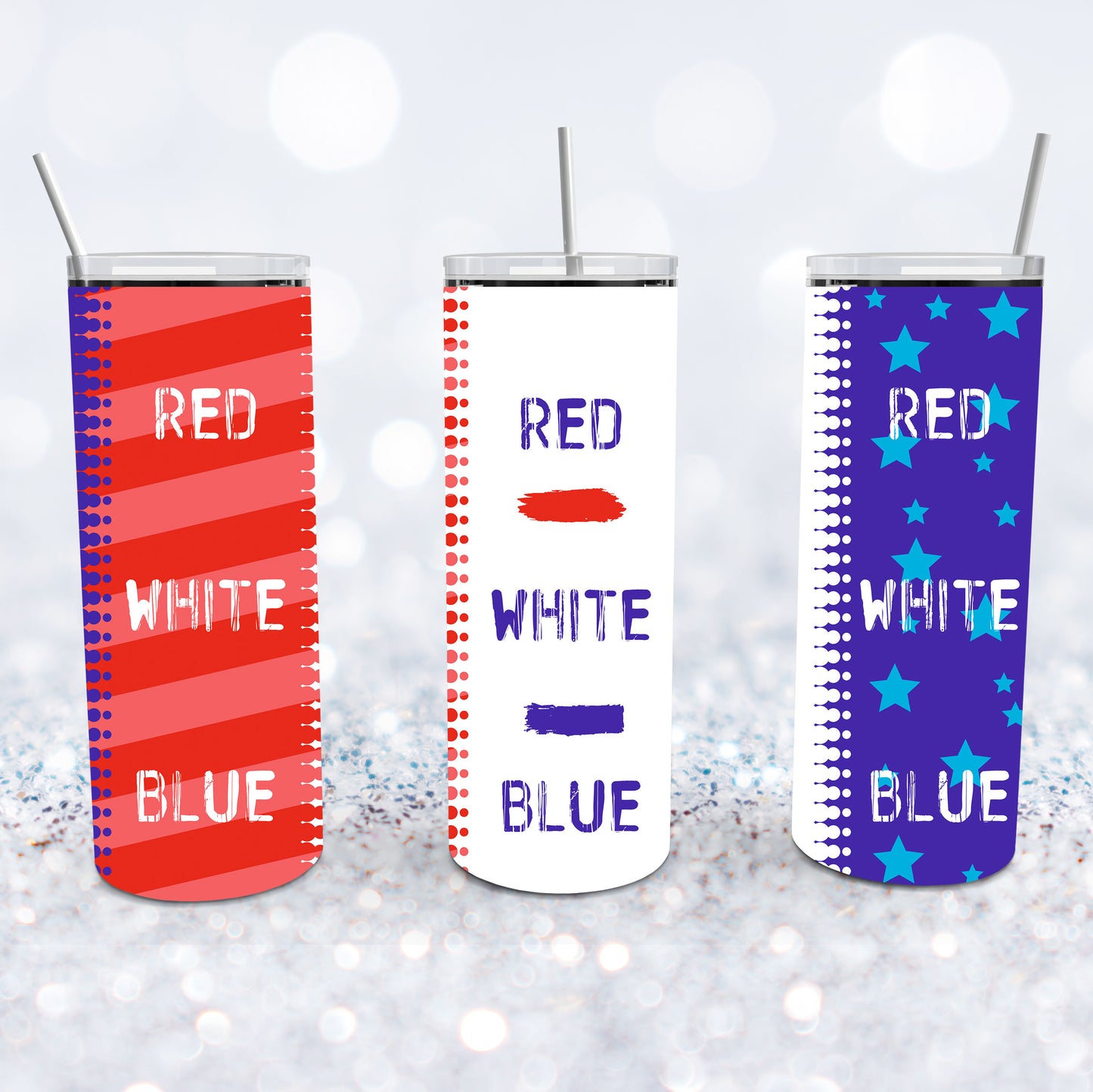 Patriotic - Red, White, Blue Tumbler