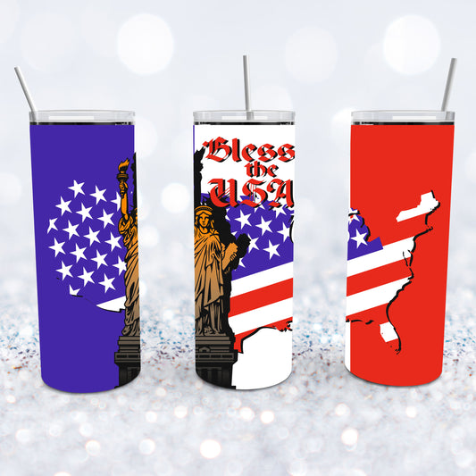 Patriotic - Bless The USA Tumbler