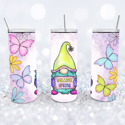 Welcome Spring Gnome Tumbler