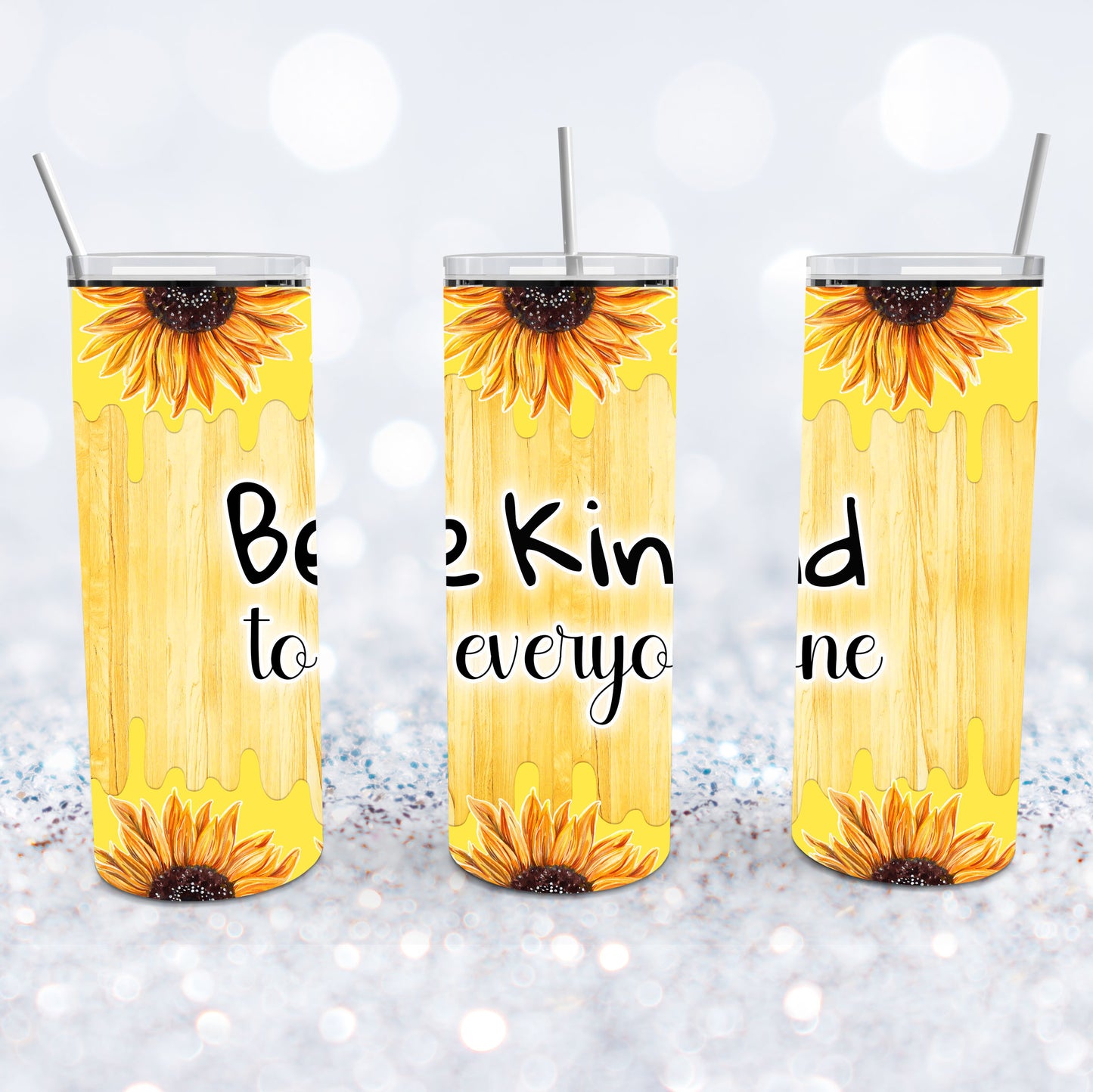 Be Kind To Everyone - Sunflowers Tumbler