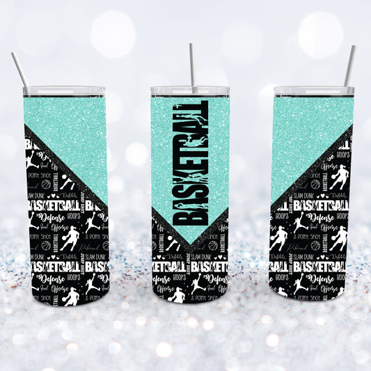 Basketball - Teal Tumbler