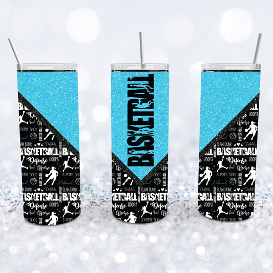 Basketball - Light Blue Tumbler