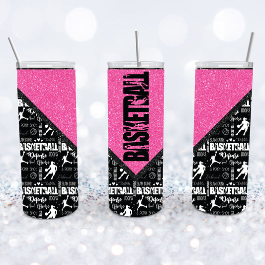 Basketball - Bright Pink Tumbler