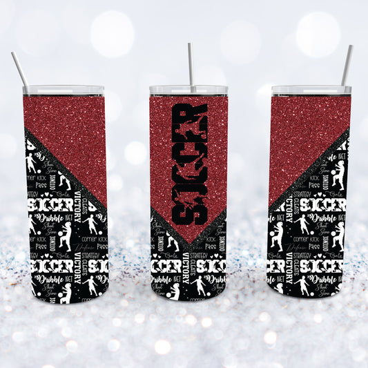 Soccer - Maroon Tumbler