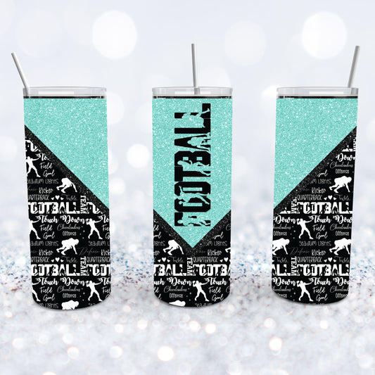 Football - Teal Tumbler