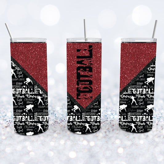 Football - Maroon Tumbler