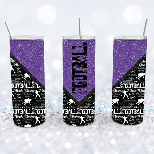 Football - Purple Tumbler