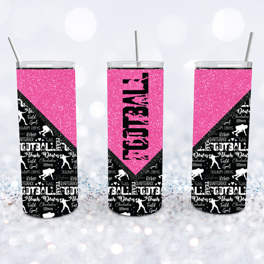 Football - Bright Pink Tumbler